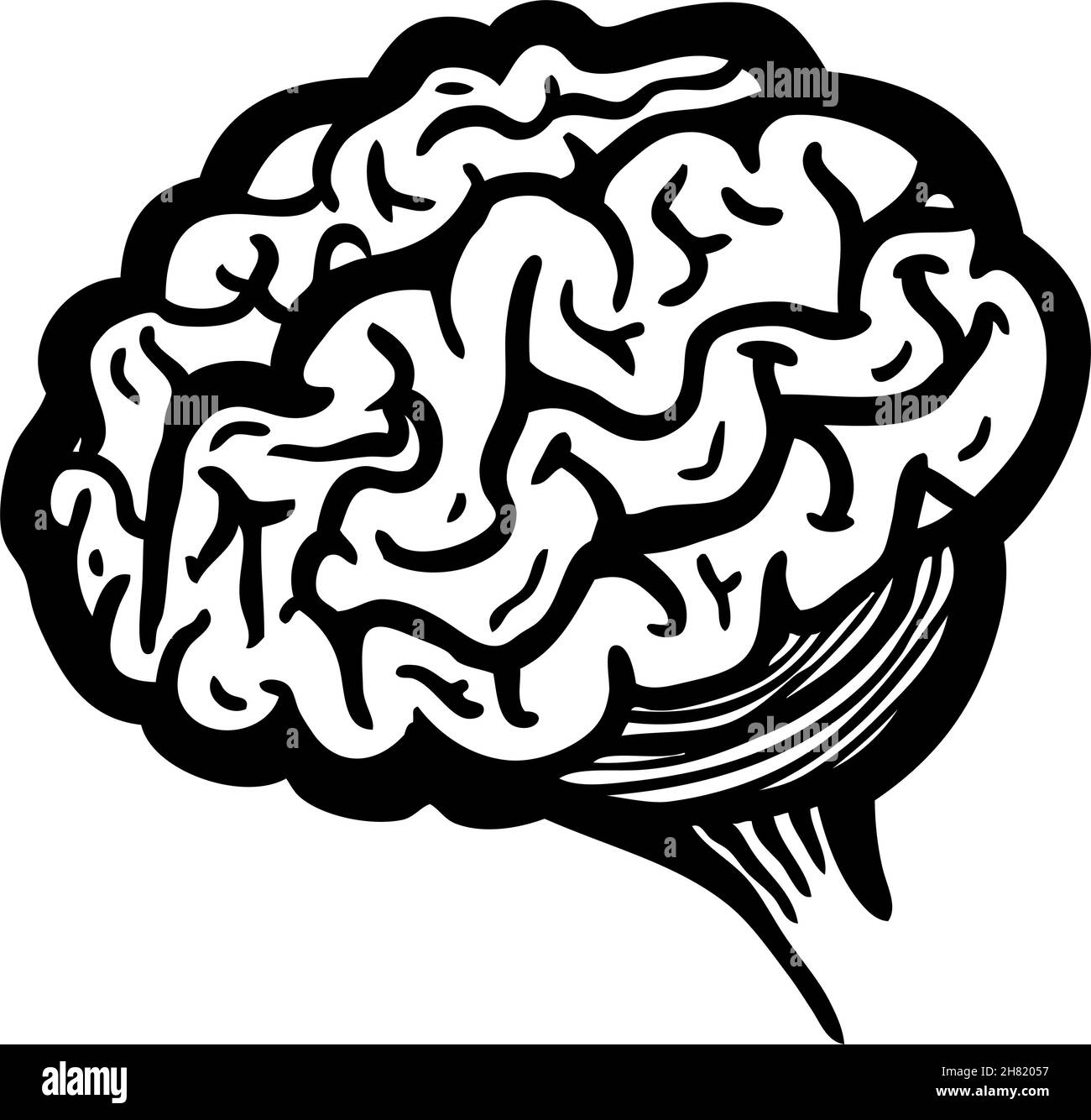 Cerveau peint, illustration vectorielle Illustration de Vecteur