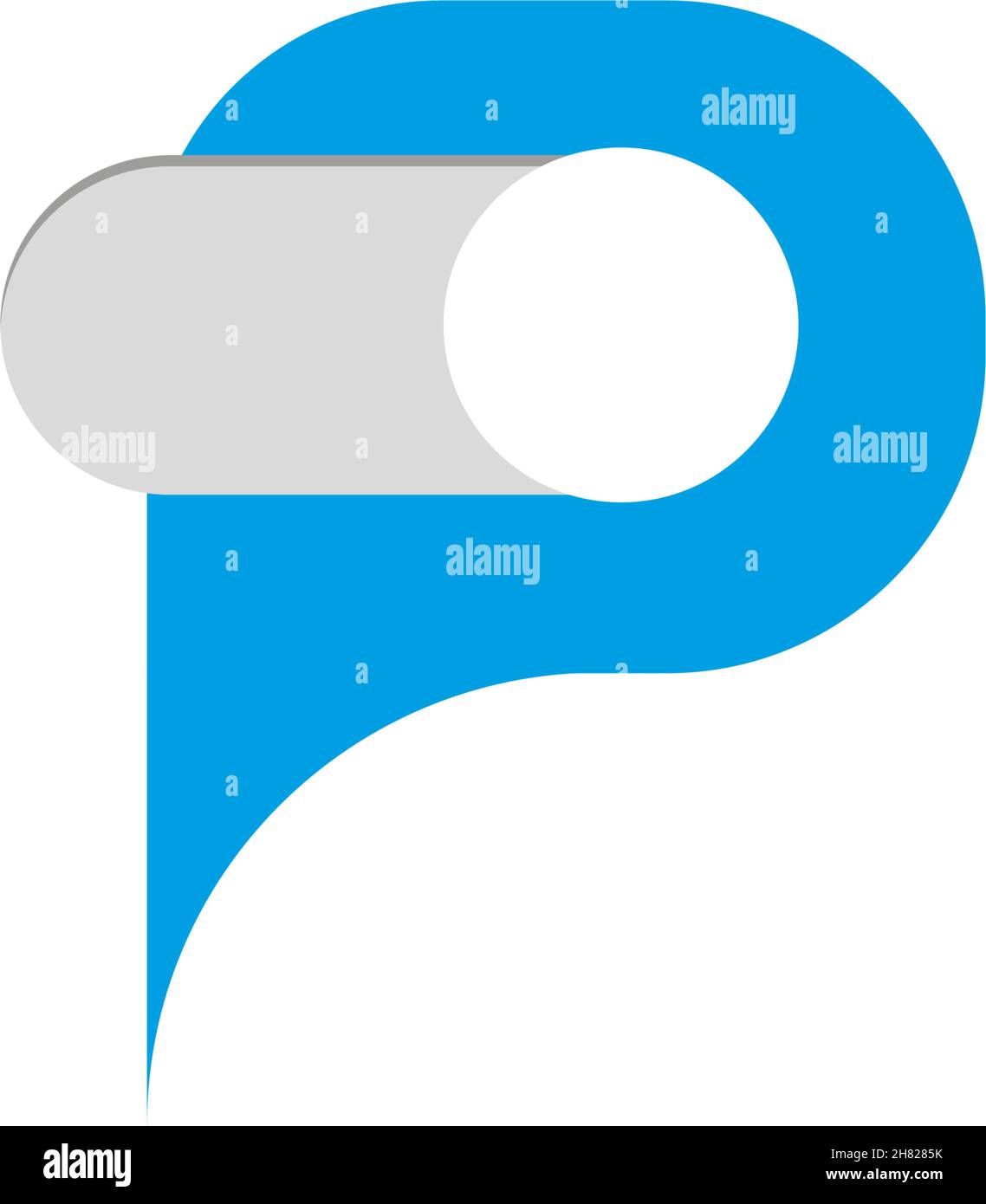 P monogramme.Logo P.Jouer au monogramme de chat.Jouer le symbole comme une bulle de parole de lettre. Avec l'icône de changement. Vecteur Illustration de Vecteur