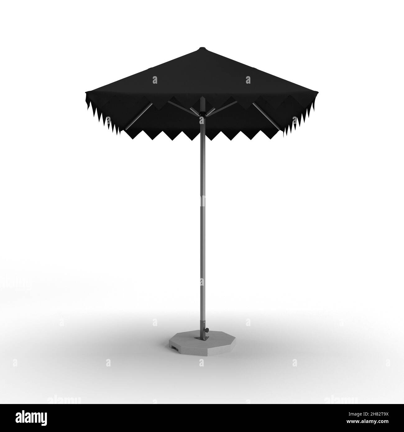 Beach parasol isolated Banque d'images noir et blanc - Alamy