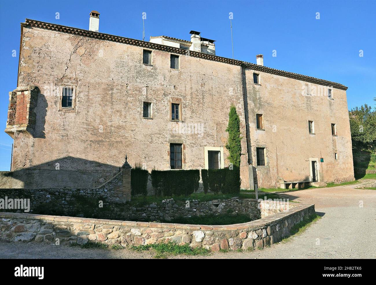 Ferme la Mata de Mura dans la région des Bages, province de Barcelone, Catalogne, Espagne Banque D'Images