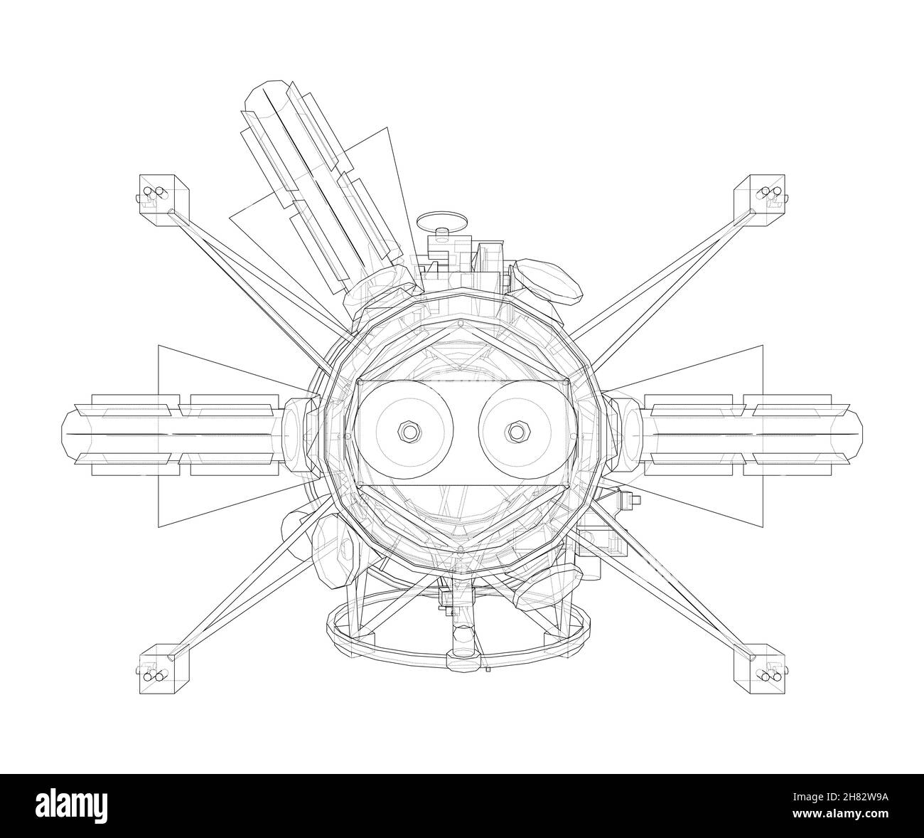 Présentation du concept de satellite de communication Banque D'Images