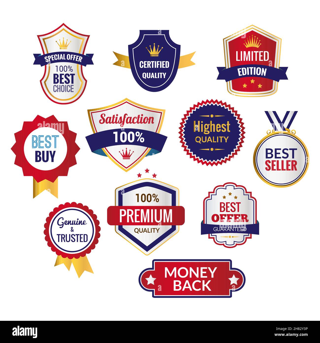 Offre spéciale Best Buy Best Choice Certified Quality Limited Edition la plus haute qualité Best seller Premium Quality Money Back garantie authentique et Tru Illustration de Vecteur