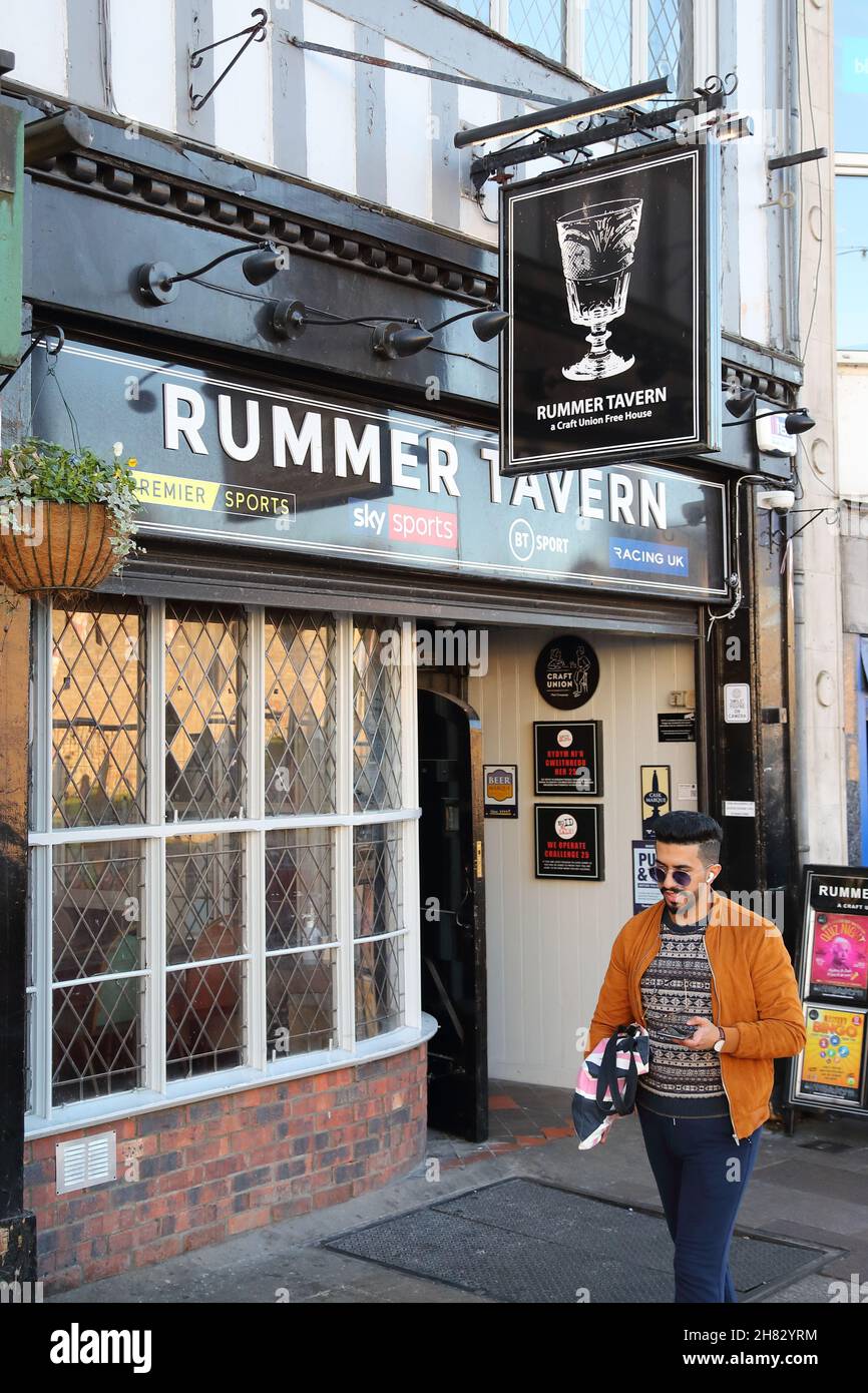 Extérieur de la Rummer Tavern à Cardiff, pays de Galles, Royaume-Uni Banque D'Images