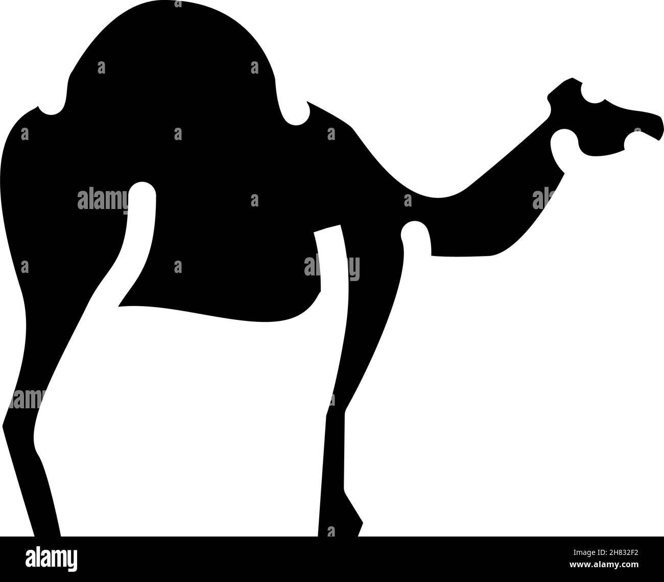 illustration vectorielle d'icône de glyphe d'animal de chameau Illustration de Vecteur