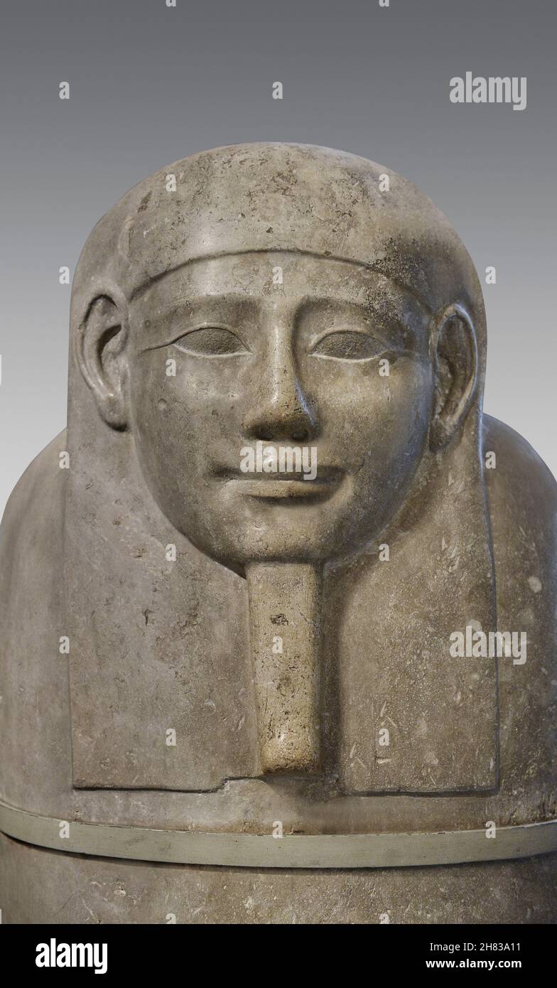 Pierre de Ptolemaic Egyptien sarcophage cercueil, 2ème cent av. J.-C., période de Ptolemaic.Kunsthistorisches Muesum Vienne AS 5150. Banque D'Images