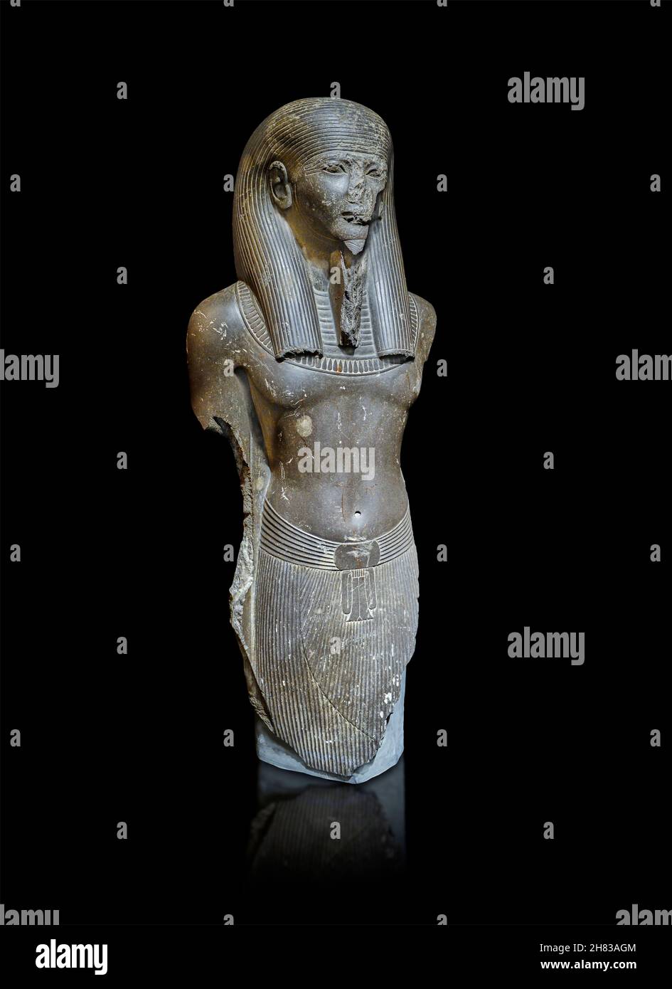 Ancienne statue égyptienne du dieu IMI-khent-wer, 1304–1237 av. J.-C.; 19e dynastie, règne de Ramsès II, Memphis.Kunsthistorisches Muesum Vienne inv AS 57 Banque D'Images