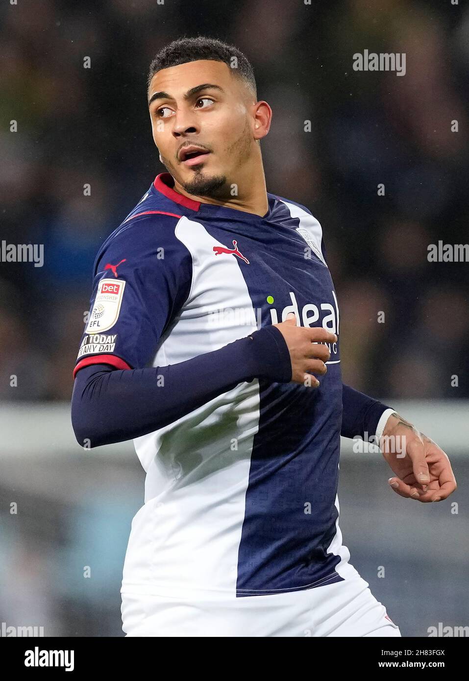 West Bromwich, Royaume-Uni.26 novembre 2021.Karlan Grant de West Bromwich Albion pendant le match du championnat Sky Bet aux Hawthorns, West Bromwich.Le crédit photo devrait se lire: Andrew Yates / Sportimage Banque D'Images