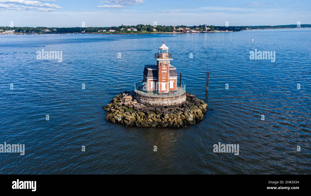 Stepping Stone Light, long Island Sound, New York Banque D'Images
