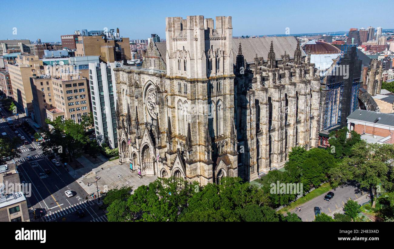 Cathédrale Saint-Jean-le-Divin, Cathédrale épiscopale, UWS, Manhattan, New York,ÉTATS-UNIS Banque D'Images