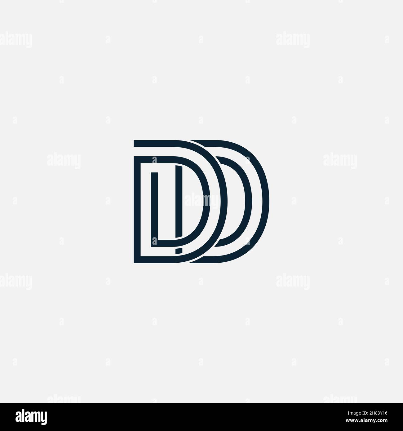 Logo Professional Innovative initial DD.Monogramme minimaliste élégant.Symbole et signe de l'alphabet artistique Premium Business Illustration de Vecteur