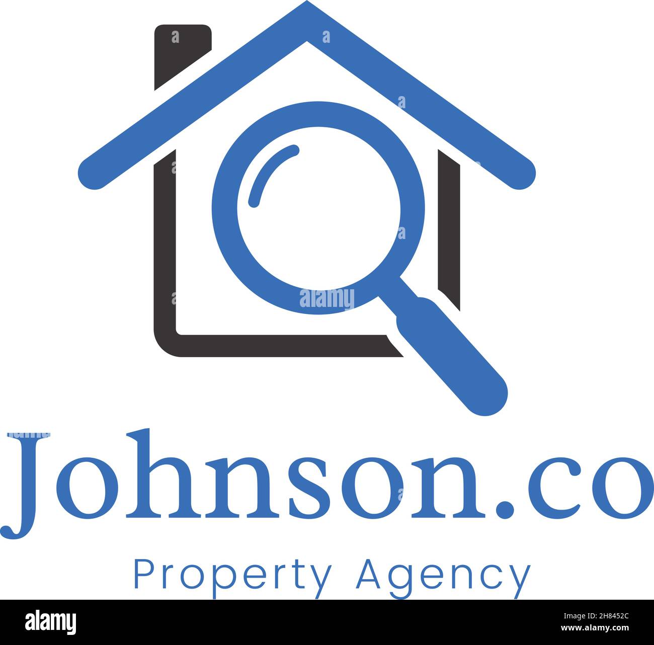 Logo Blue Property Agency Illustration de Vecteur