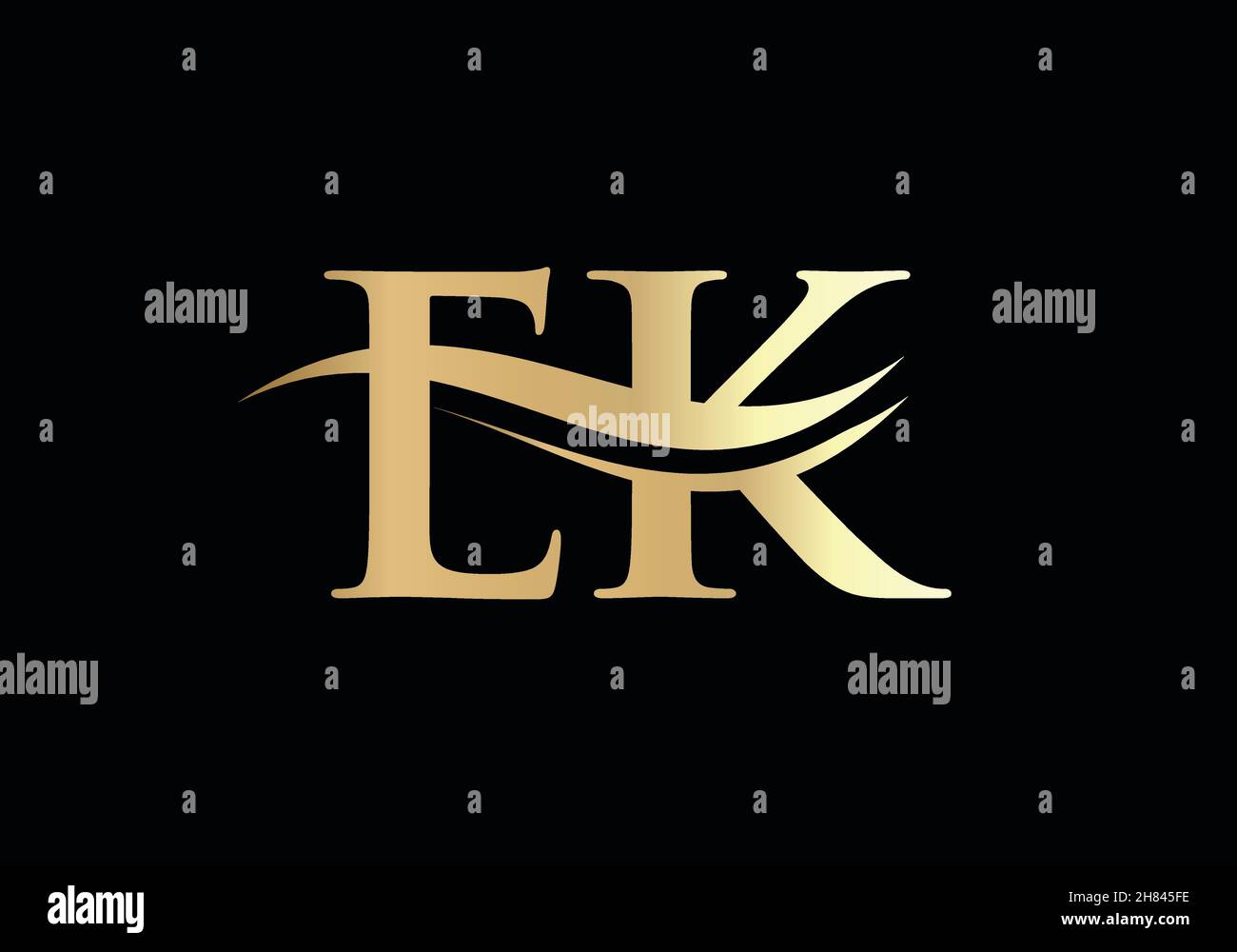 Design moderne du logo EK pour l