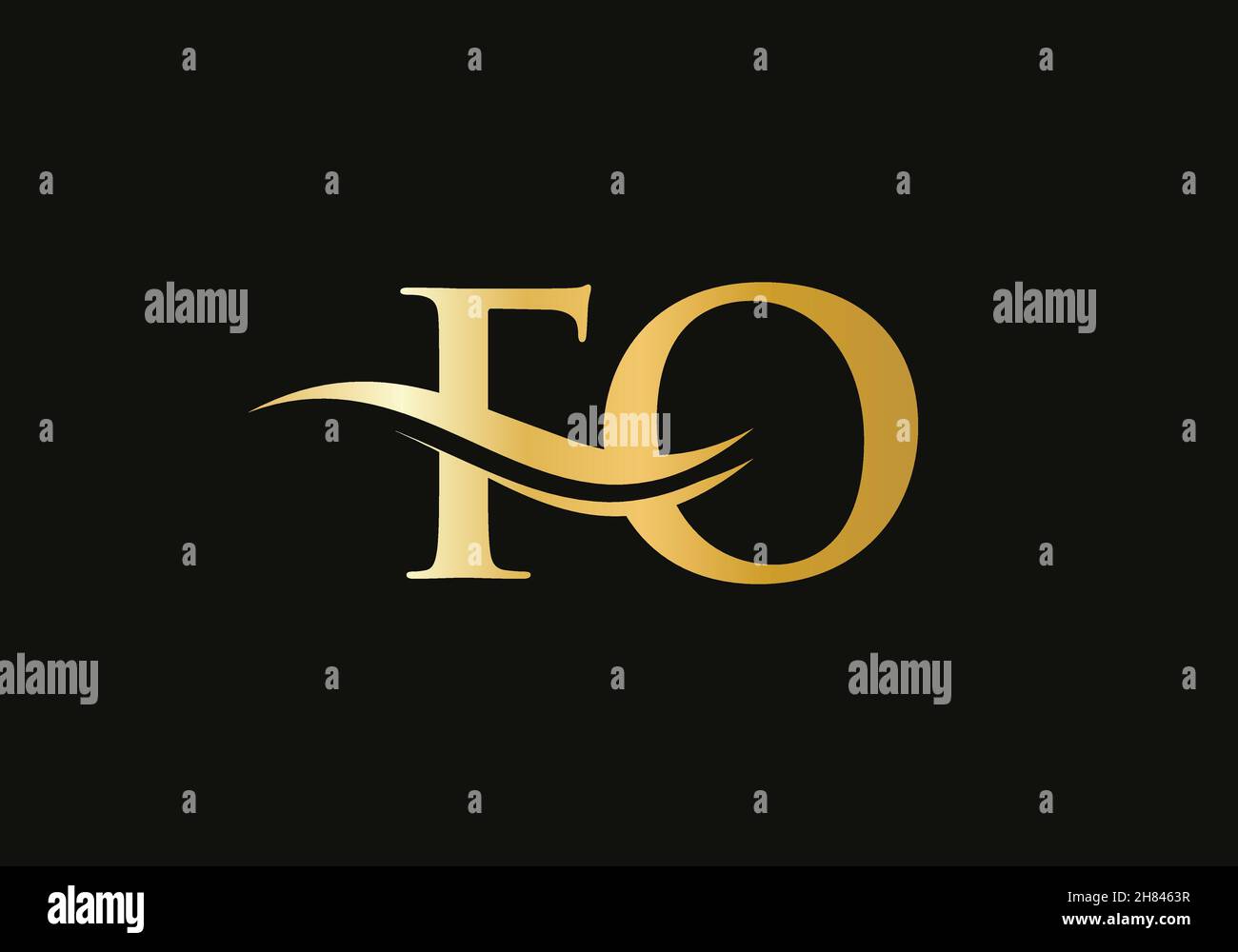 FO logo lié à la lettre pour l'identité de l'entreprise et de l'entreprise.Modèle de vecteur de logo lettre FO initial Illustration de Vecteur