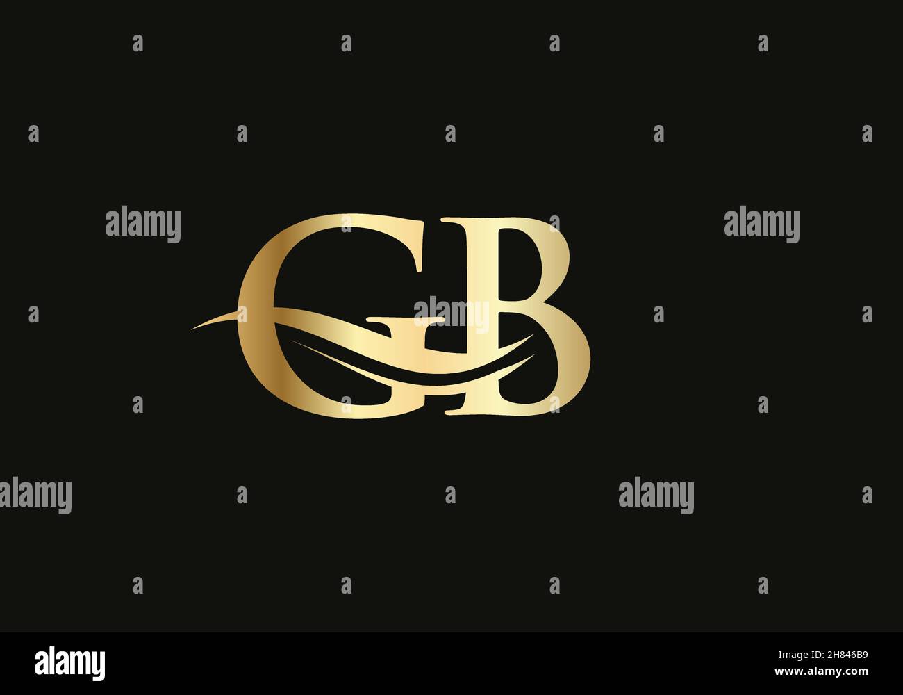 Logo lettre GB initial avec modèle de vecteur typographique professionnel moderne et créatif.Design abstrait du logo GB Illustration de Vecteur