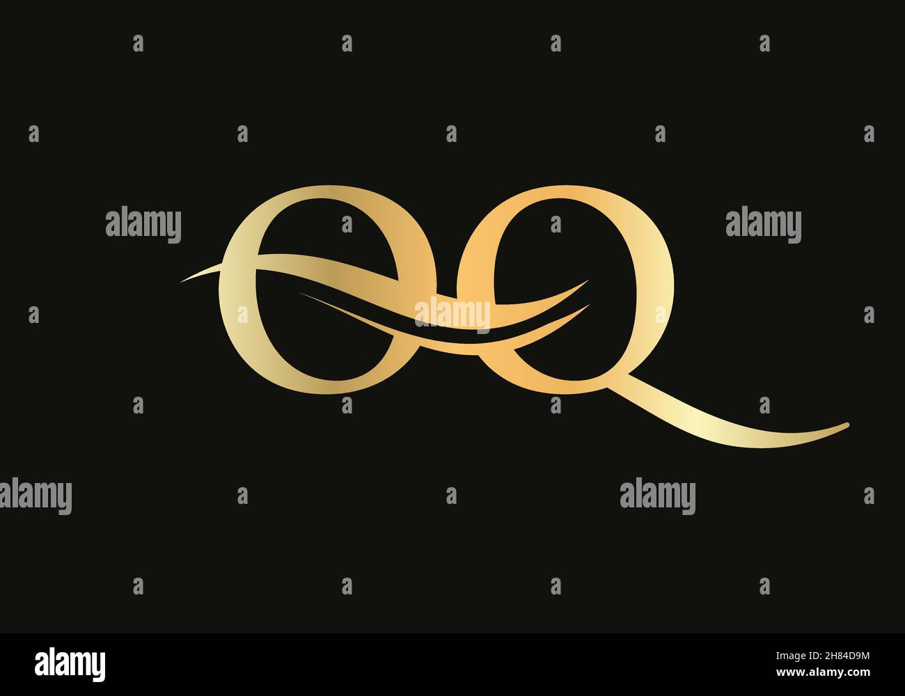 Logotype OQ moderne pour une image de marque de luxe.Vecteur de conception du logo commercial de la lettre OQ initiale Illustration de Vecteur