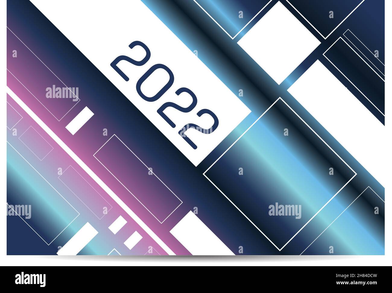modèle moderne de fond dynamic square 2022 Illustration de Vecteur