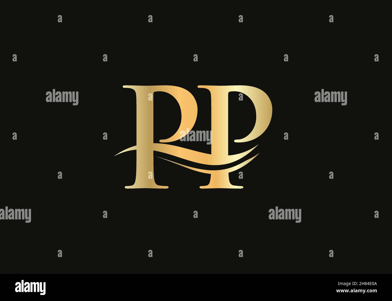 Design élégant et élégant du logo PP pour votre entreprise.Lettre PP logo.Logo PP pour la marque de luxe. Illustration de Vecteur