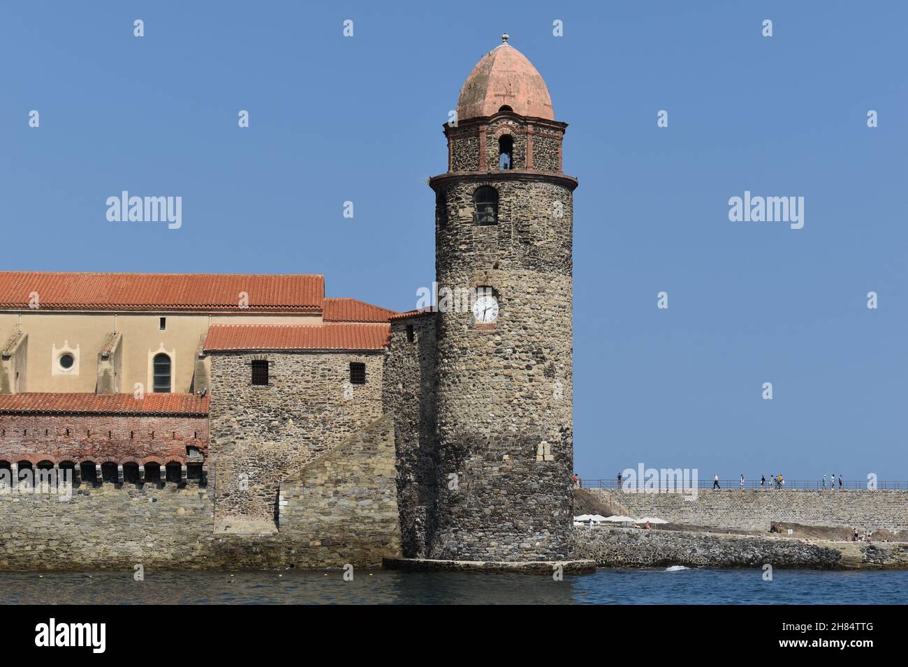 Visite de Collioure, au sud de la France, près de Perpignan Banque D'Images Visite de Collioure, au sud de la France, près de Perpignan Banque D'Images