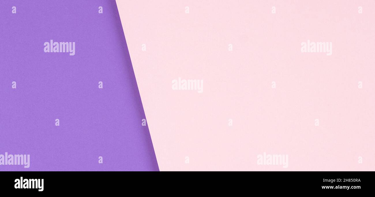 Résumé géométrique de papier rose pastel et violet avec espace de copie Banque D'Images