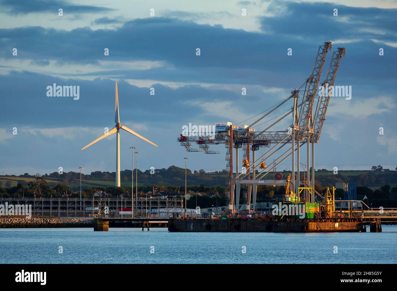 Cork Container terminal, Port de Ringaskiddy, Cork City, Comté de Cork, Irlande Banque D'Images