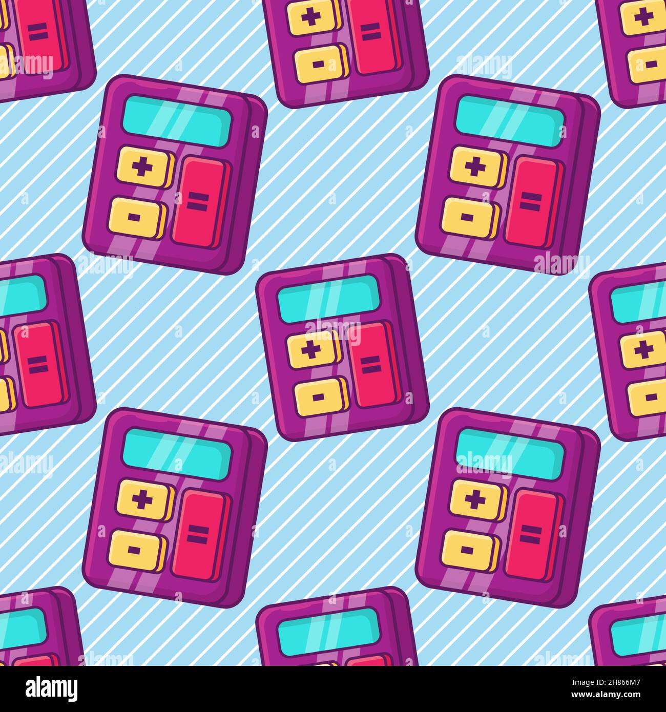 calculatrice illustration vectorielle sans couture de style plat Illustration de Vecteur