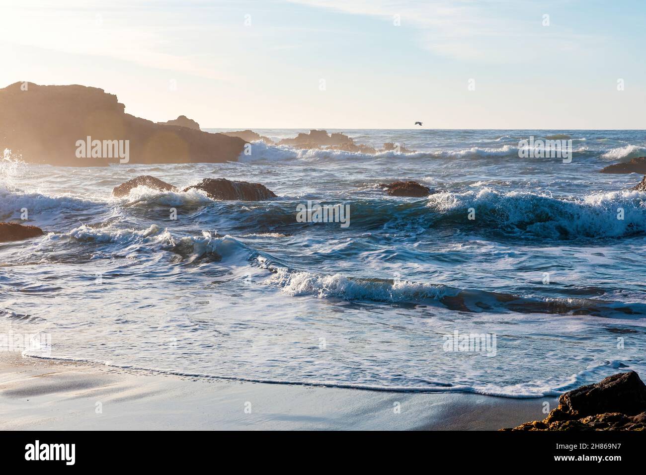 Glass Beach, fort Bragg, comté de Mendocino, Californie, États-Unis Banque D'Images