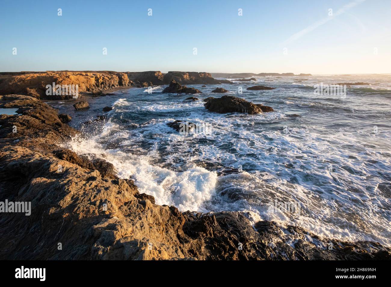 Glass Beach, fort Bragg, comté de Mendocino, Californie, États-Unis Banque D'Images