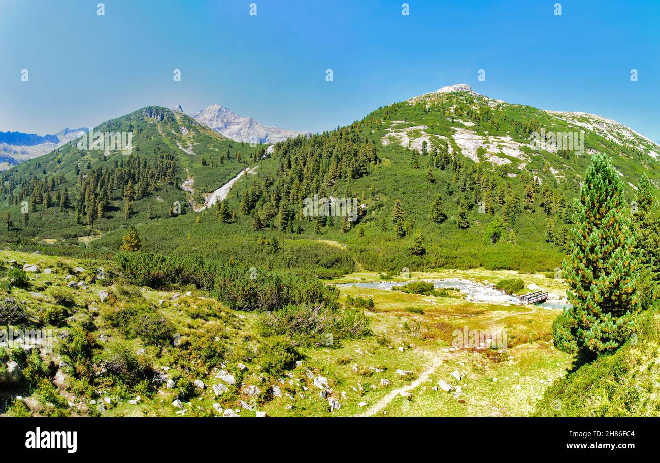 Parc naturel des Alpes du Zillertal Haut Hochgebirgs Naturpark près de Ginzling, Tyrol, Autriche Banque D'Images