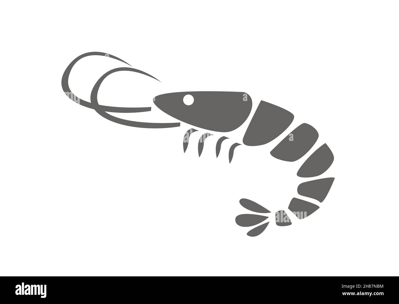 Illustration du vecteur crevette sur blanc Illustration de Vecteur