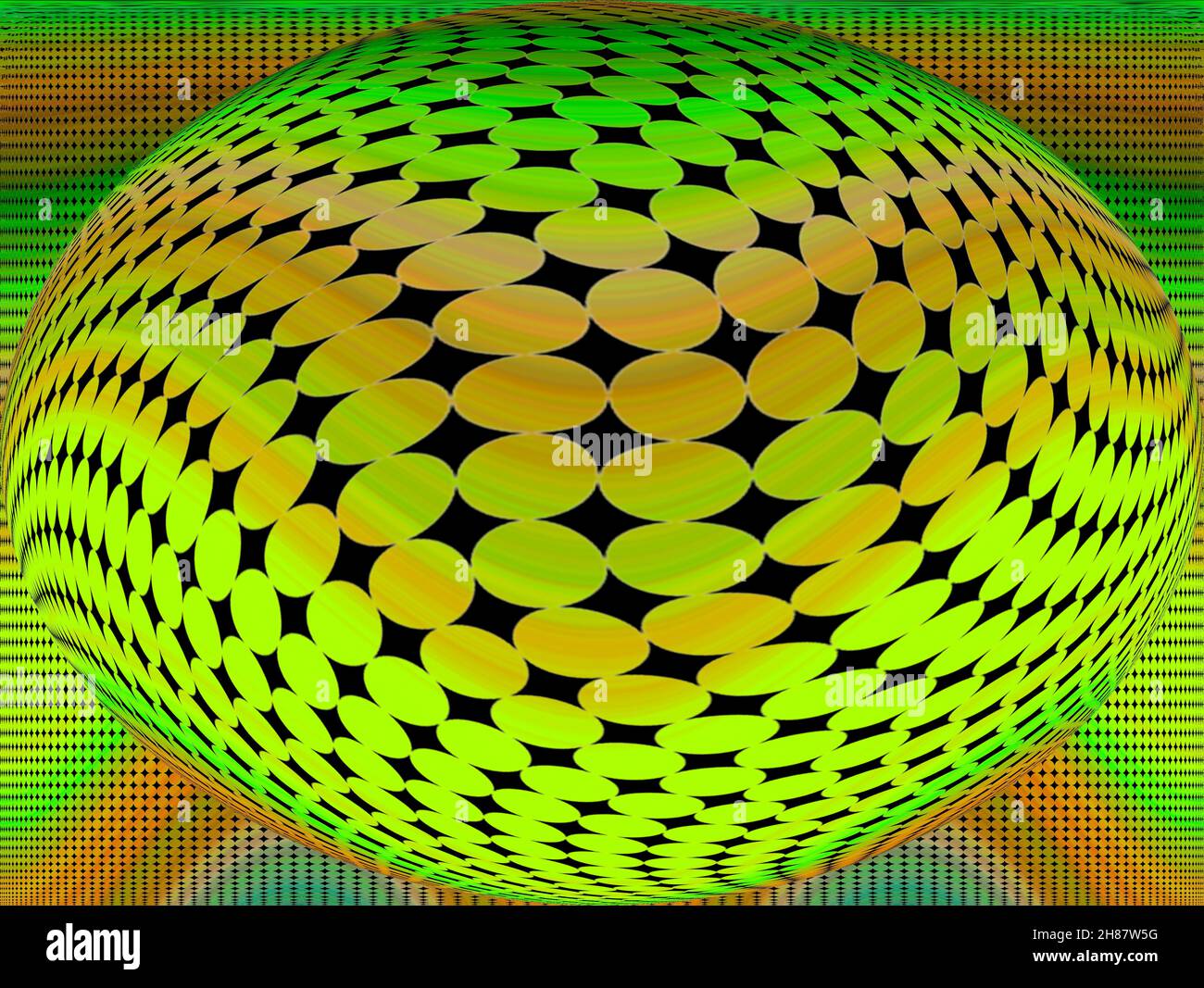 Géométriques générées par ordinateur, l'Op Art (Art optique) de droit Banque D'Images