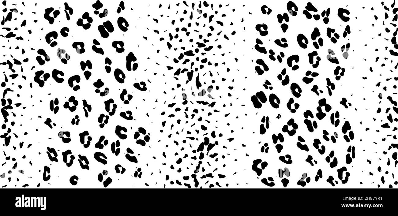 Motif noir et blanc sans coutures léopard.Motif léopard.Motif ocelot sans couture pour papier peint, papier d'emballage, textile. Illustration de Vecteur