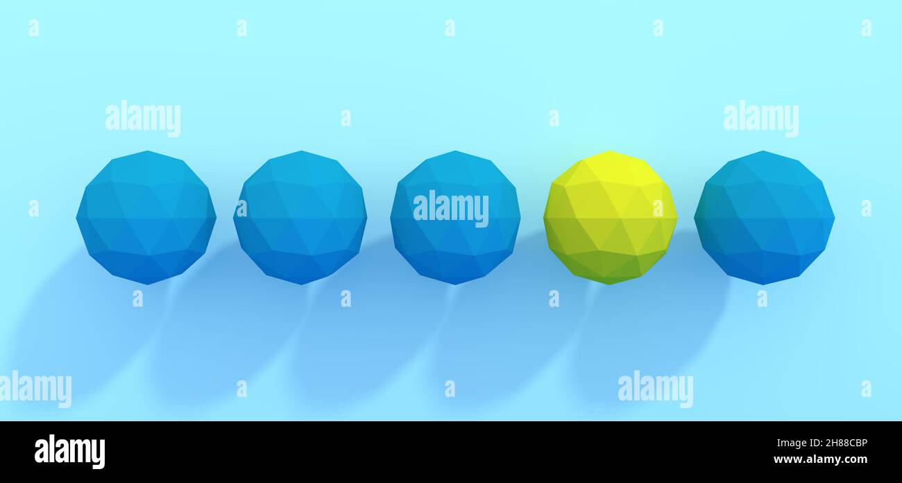 Formes géométriques abstraites.Illustration du leadership commercial.rendu 3d Banque D'Images