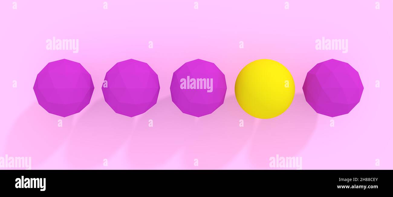 Formes géométriques abstraites.Illustration du leadership commercial.rendu 3d Banque D'Images