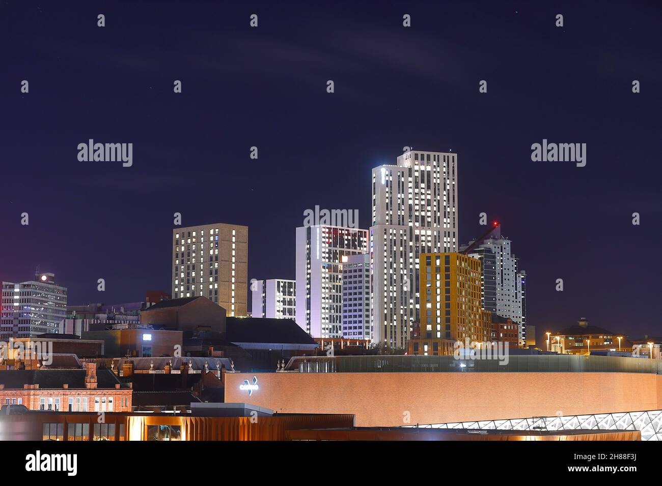 Arena Quarter Student Accommodation immeubles dans le centre-ville de Leeds Banque D'Images