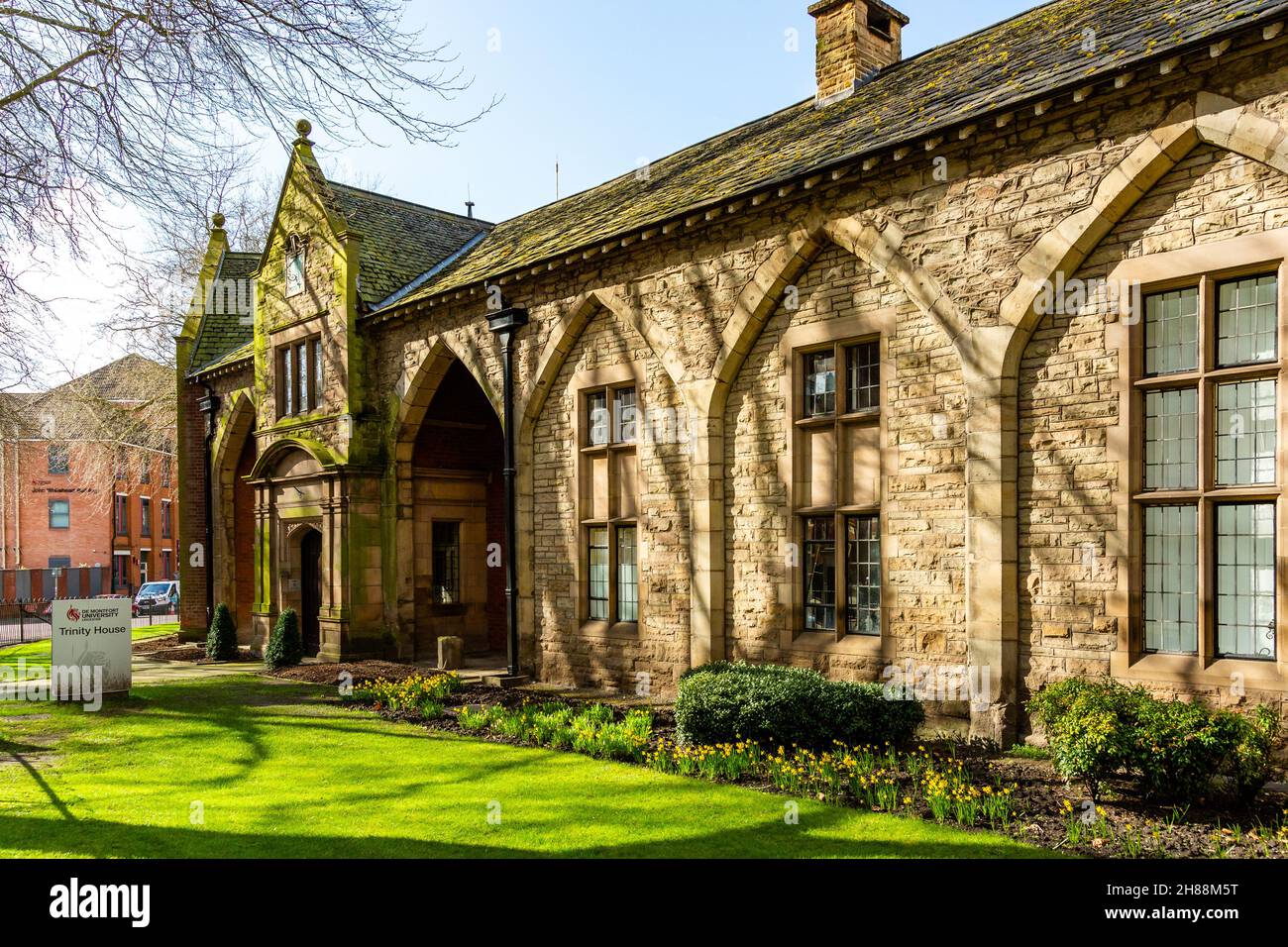 Scènes de l'Université de Montfort à Leicester, Royaume-Uni Banque D'Images