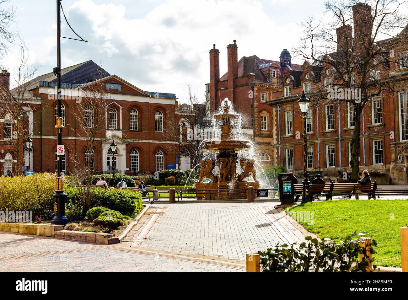 Scènes de l'Université de Montfort à Leicester, Royaume-Uni Banque D'Images