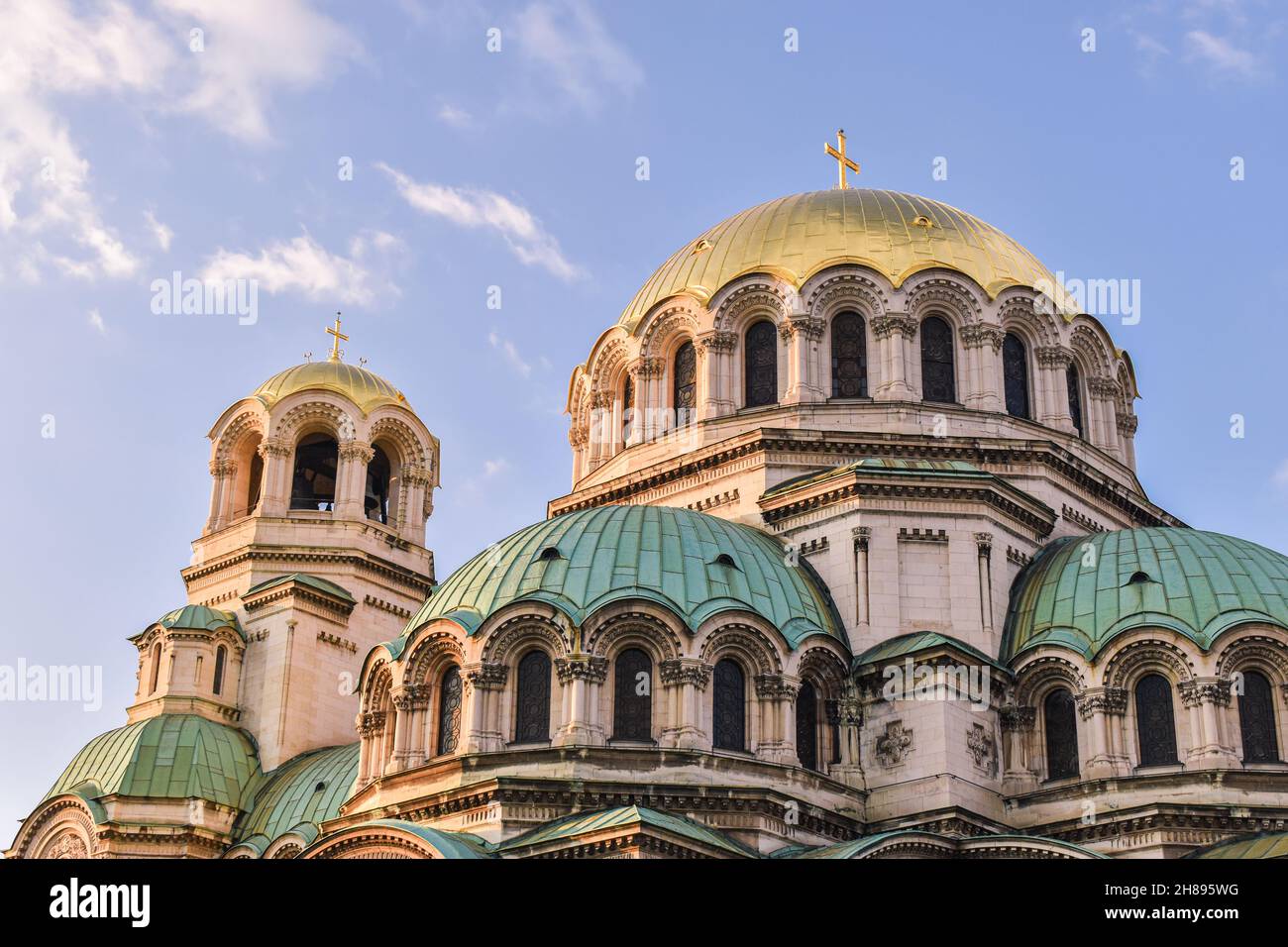 Cathédrale Alexandre Nevsky de Sofia, Bulgarie. Cathédrale orthodoxe bulgare dans la capitale de la Bulgarie. Construit dans le style néo-byzantin. Photo prise dans un Banque D'Images