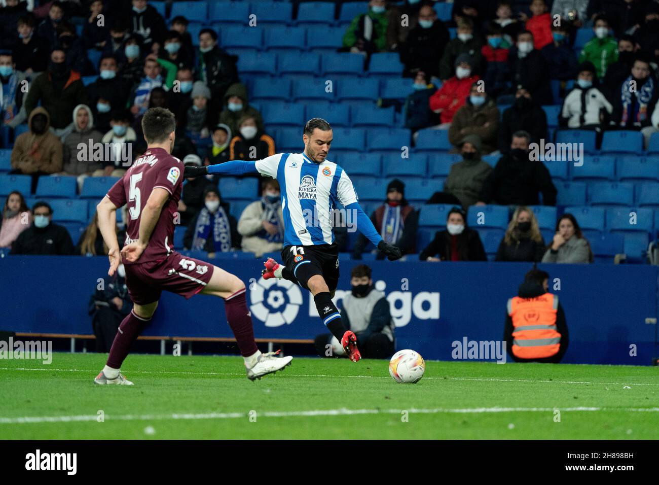 Cornellà, Espagne, 28, novembre 2021.Espagnol la Liga: RCD Espanyol contre Real Sociedad.Crédit: Joan Gosa/Joan Gosa Banque D'Images