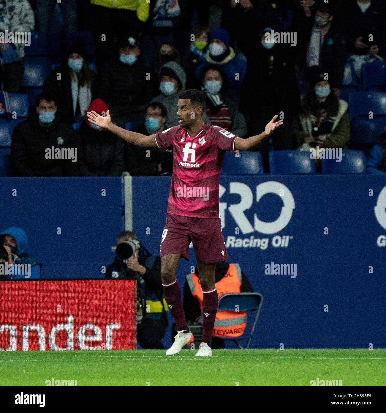 Cornellà, Espagne, 28, novembre 2021.Espagnol la Liga: RCD Espanyol contre Real Sociedad.Crédit: Joan Gosa/Joan Gosa Banque D'Images