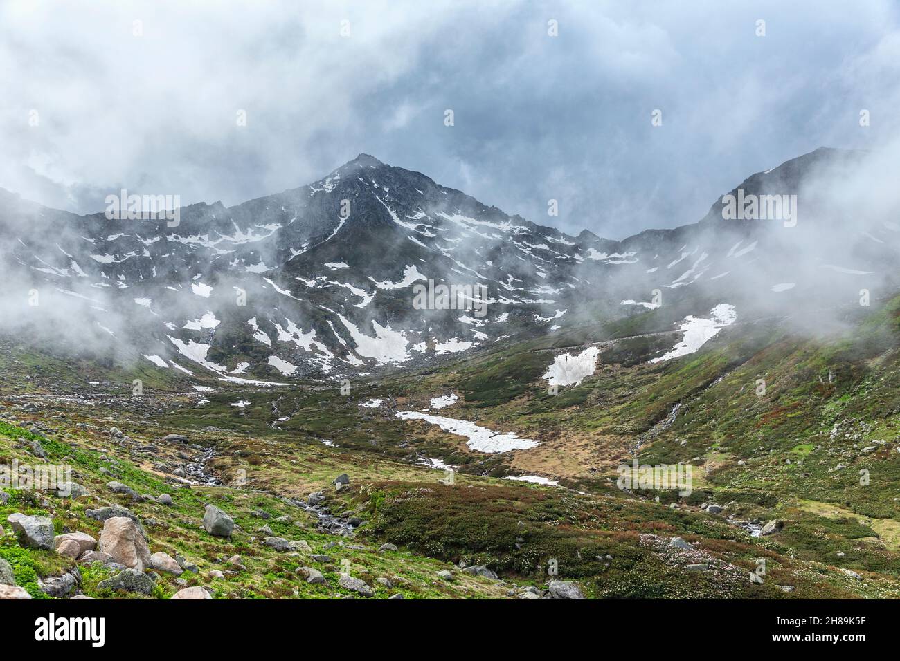 Le nord des montagnes Altınparmak, la ville natale des Laz et les couleurs du printemps Banque D'Images