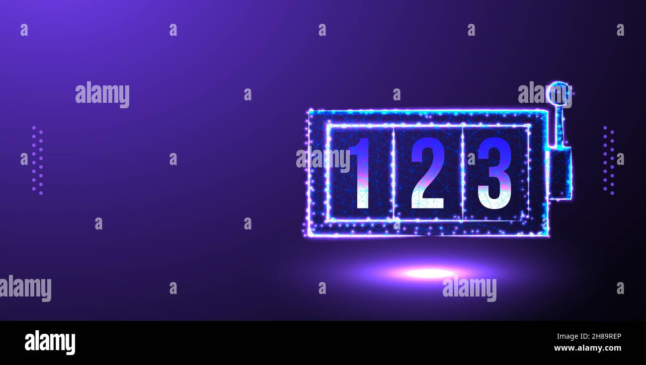 spin, number, bingo bas poly filaire mesh design illustration du vecteur Illustration de Vecteur