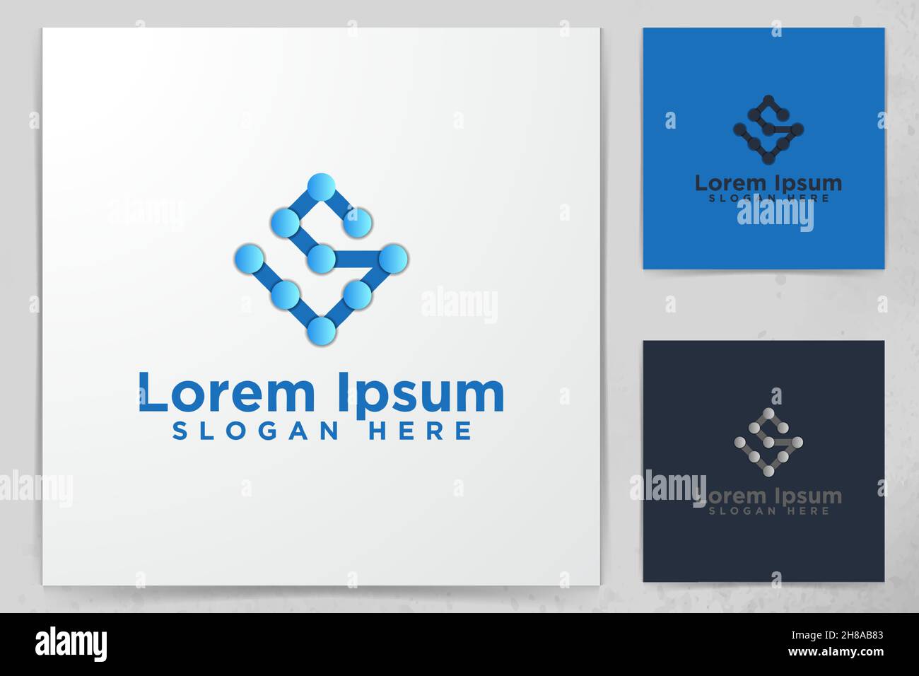 S Initial, conceptions de logo Vector Illustration numérique Illustration de Vecteur