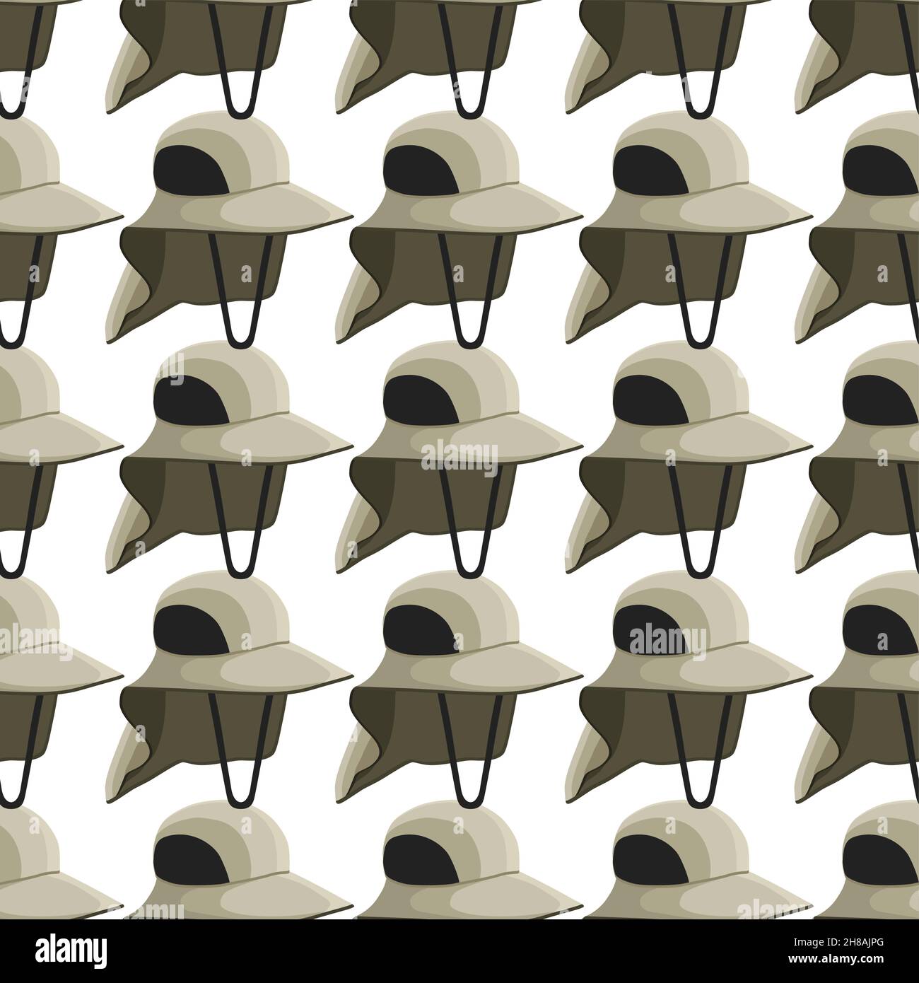 Illustration sur le thème de motifs de couleur chapeaux de pêche, belles  casquettes en fond blanc.Motifs de casquettes composés de chapeaux de pêche  de collection à porter Image Vectorielle Stock - Alamy