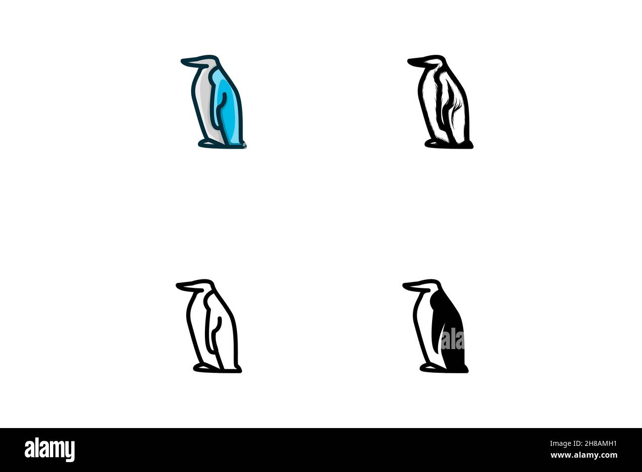 pingouin isolé sur fond blanc, illustration vectorielle Illustration de Vecteur