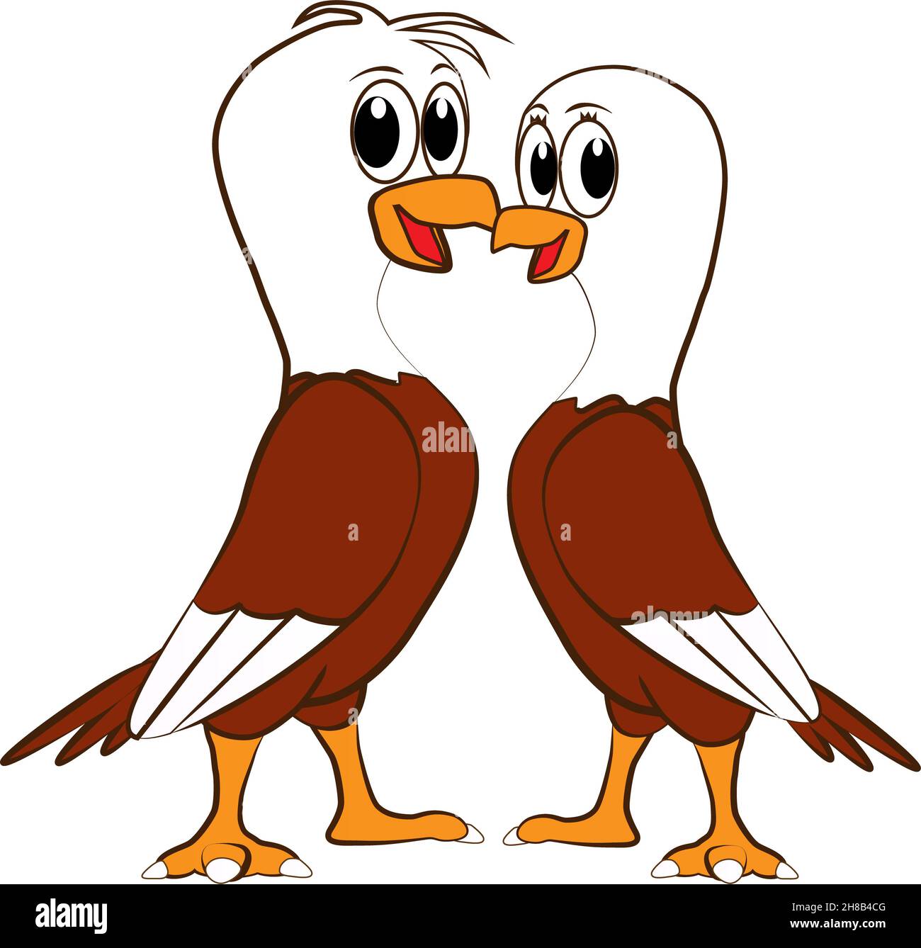 Une paire d'aigles à tête blanche sont heureux pour les vacances Banque D'Images