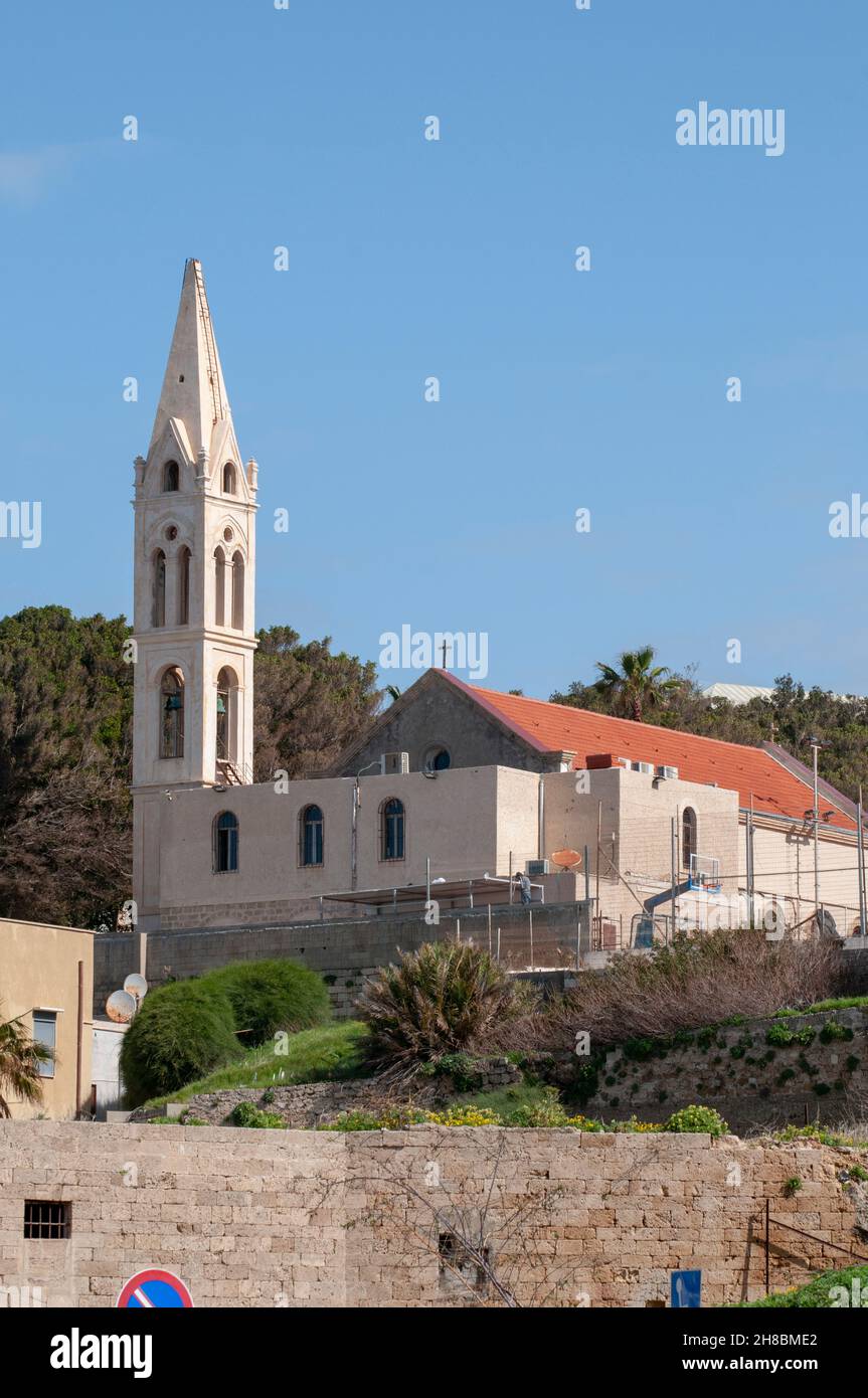 L'église grec-orthodoxe de Saint George, Jaffa Israël Banque D'Images