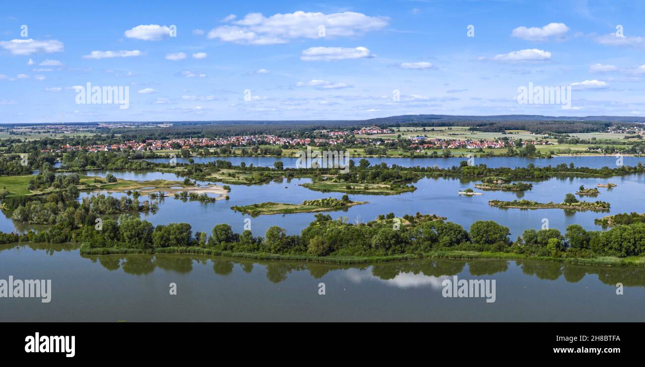 Vogelinsel - l'île d'oiseau sur Altmühlsee Banque D'Images