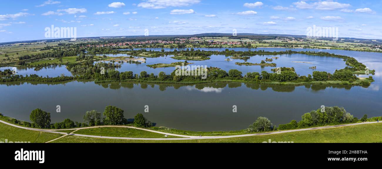 Vogelinsel - l'île d'oiseau sur Altmühlsee Banque D'Images