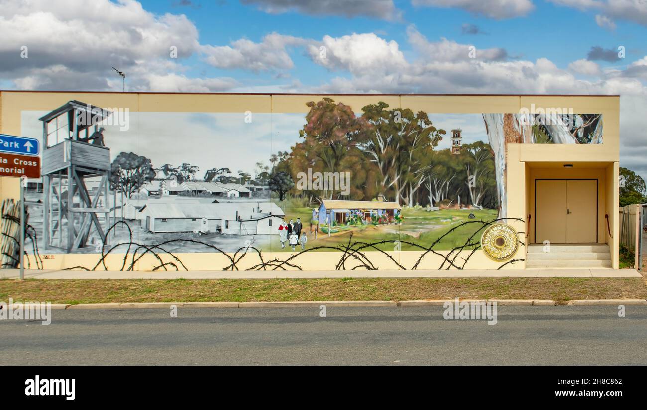 Internement Camp Street Art, Tatura, Victoria, Australie Banque D'Images