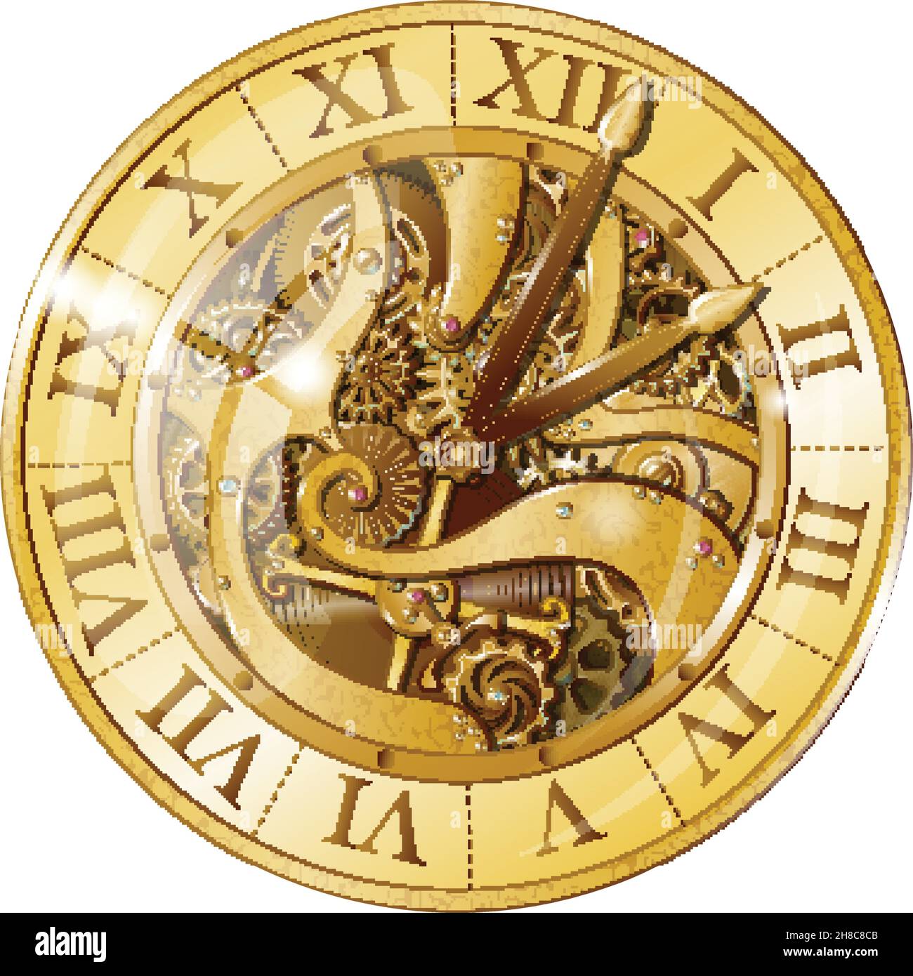 Montre a engrenage visible top